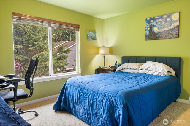 15927 35th Dr SE, Bothell, WA 98012 - bedroom with carpet, multiple windows, and an office area