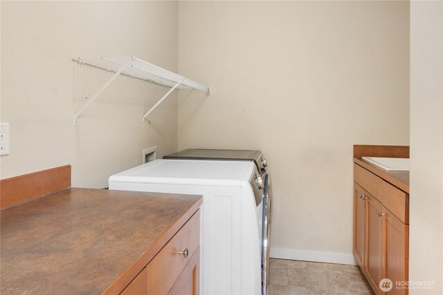 15927 35th Dr SE, Bothell, WA 98012 - washroom with washing machine and dryer and baseboards