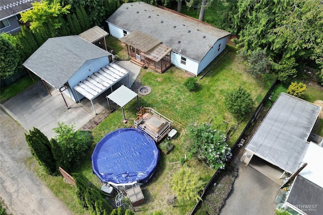 view from above of property