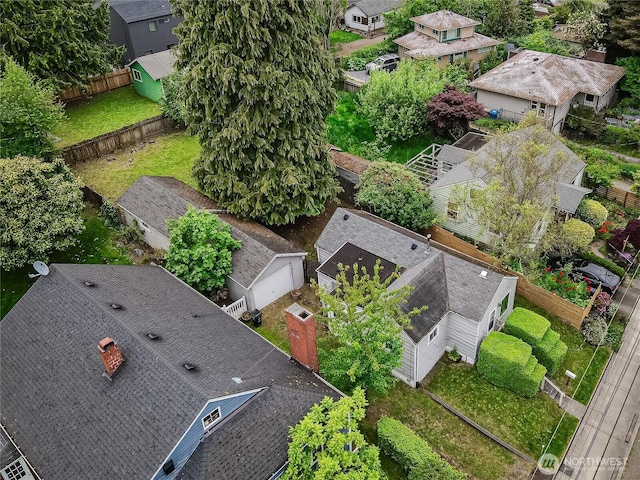 aerial view of residential area