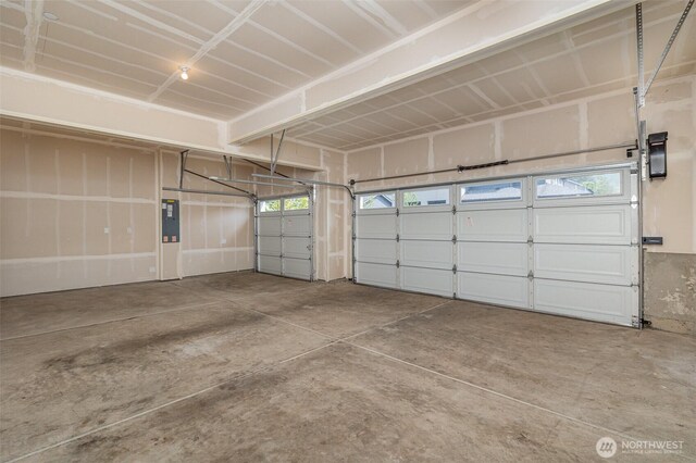 garage featuring electric panel