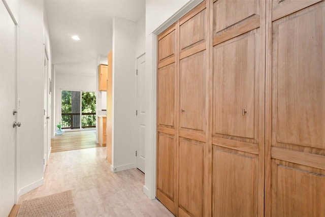 132 Sudden Valley Dr, Bellingham, WA 98229 - hall with recessed lighting, baseboards, and light wood-style flooring