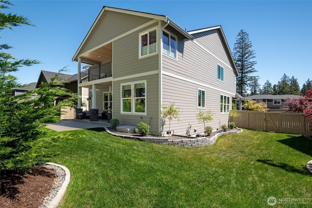 4213 Caddyshack Dr NE, Lacey, WA 98516 - rear view of property featuring a balcony and a patio
