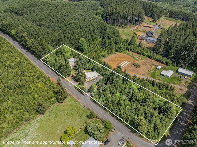 302 Hemenway Rd, Winlock, WA 98596 - view of property location with a forest and property parcel outlined