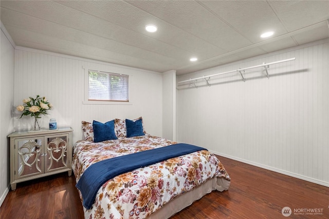 1921 208th St E Unit 9, Spanaway, WA 98387 - bedroom with wood finished floors, baseboards, and recessed lighting