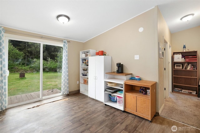 486 Justus Rd, Cinebar, WA 98533 - kitchen featuring wood finished floors and baseboards