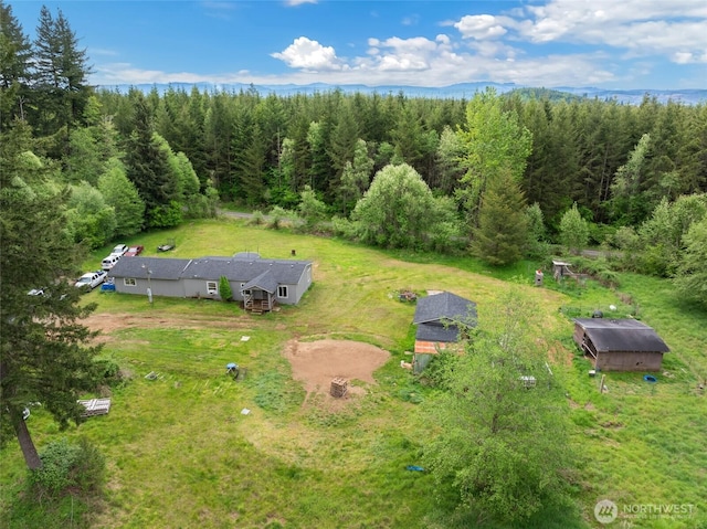 486 Justus Rd, Cinebar, WA 98533 - view from above of property with a heavily wooded area