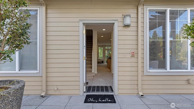 view of exterior entry