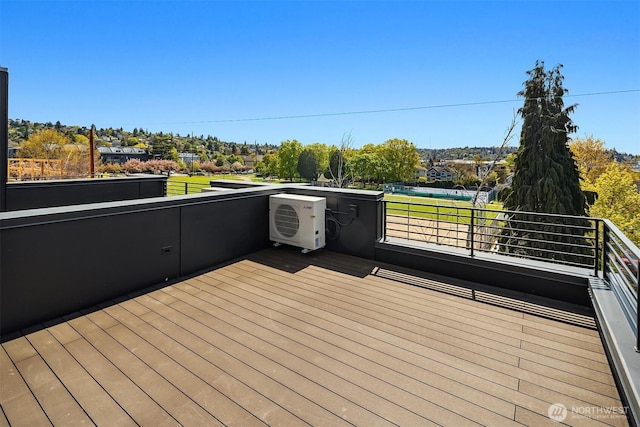 deck with ac unit