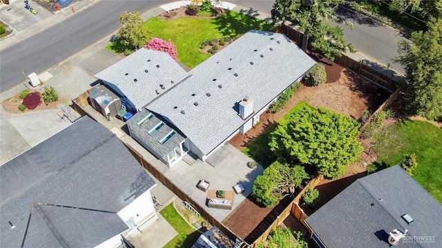 view from above of property