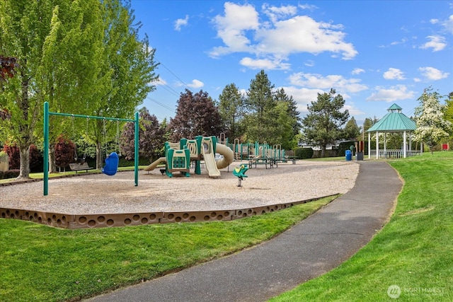 7344 125th Pl SE, Newcastle, WA 98056 - community jungle gym featuring a yard and a gazebo