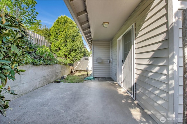 view of patio / terrace with fence