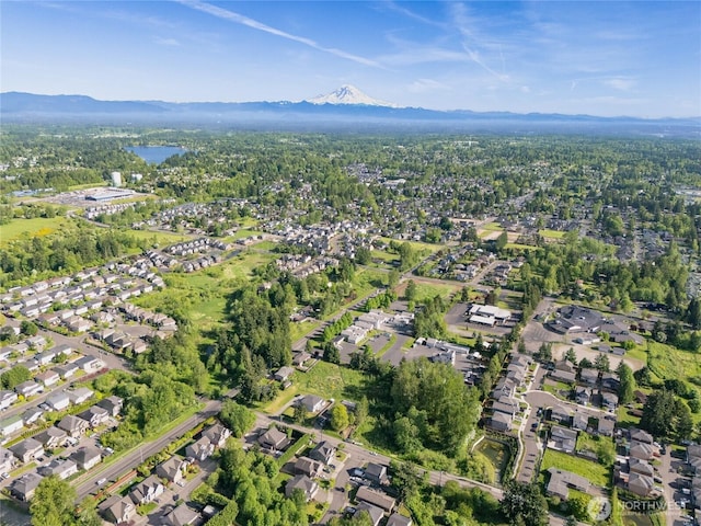 11511 SE 244th, Kent, WA 98030 - aerial view of property and surrounding area with a mountain backdrop and nearby suburban area