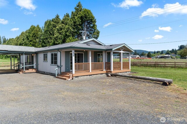154 Mossyrock Rd W Unit 5, Mossyrock, WA 98564 - view of front facade featuring covered porch and crawl space