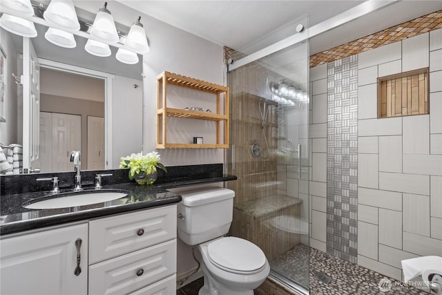 14651 NE 40th St Unit C4, Bellevue, WA 98007 - full bathroom with a shower stall, vanity, and toilet