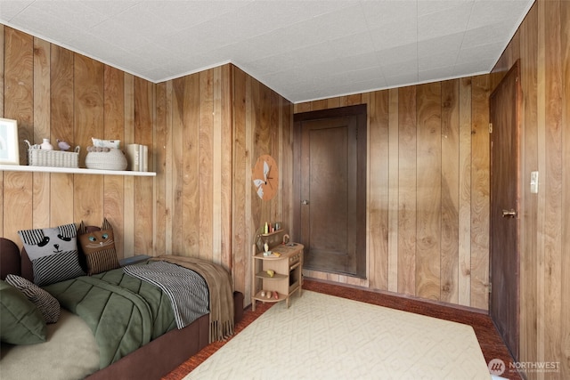 1250 N Broadway St, Aberdeen, WA 98520 - bedroom featuring wood walls