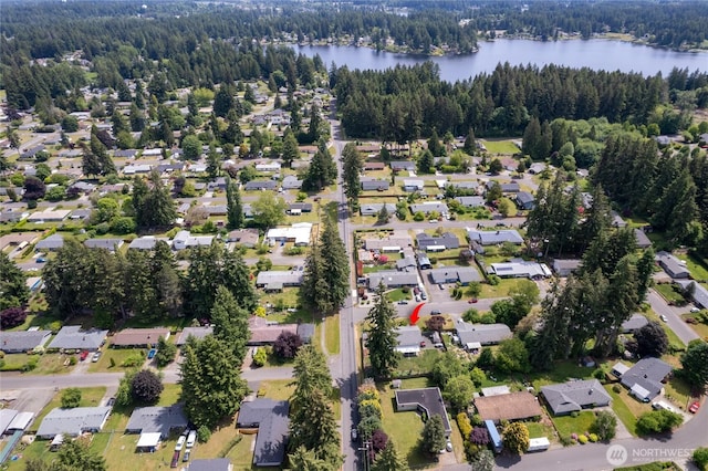2505 Angela St SE, Lacey, WA 98503 - view of property location featuring a heavily wooded area, a large body of water, and nearby suburban area