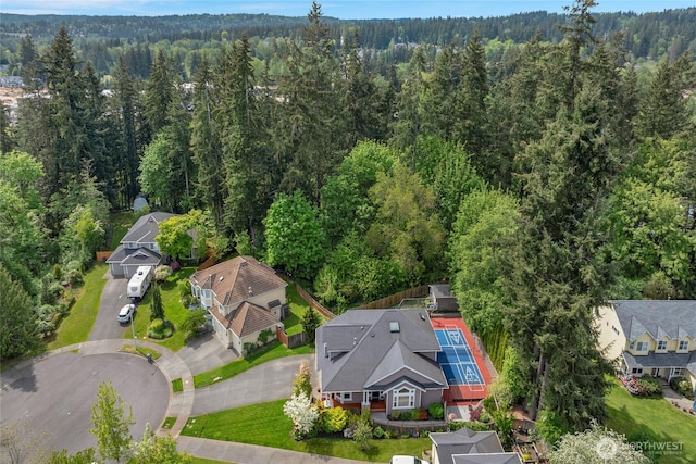 1401 241st St SE, Bothell, WA 98021 - aerial view of residential area with a heavily wooded area