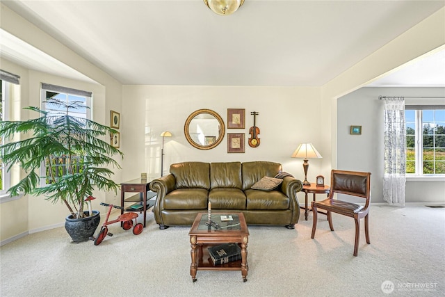 2470 Lee Way, Bellingham, WA 98226 - carpeted living room featuring baseboards