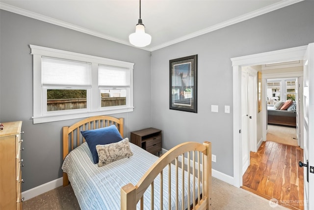 515 4th Ave SW, Puyallup, WA 98371 - bedroom with baseboards, crown molding, and wood finished floors