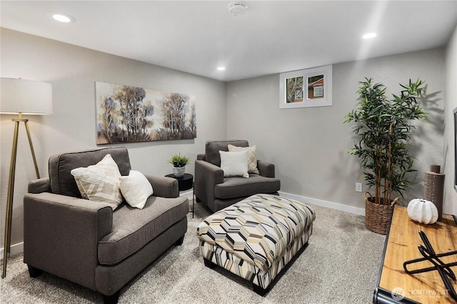1602 NW 83rd St, Seattle, WA 98117 - living room featuring carpet, recessed lighting, and baseboards