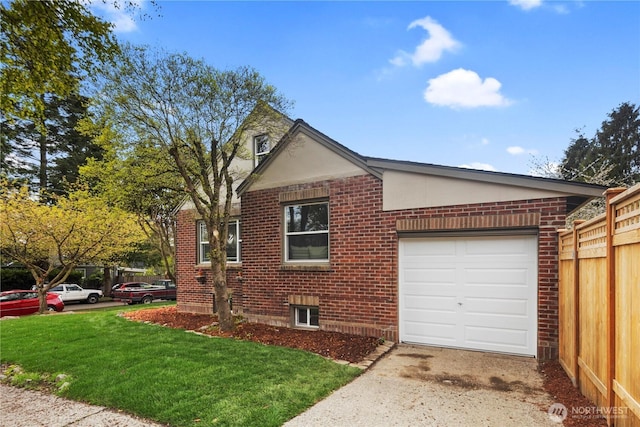 1602 NW 83rd St, Seattle, WA 98117 - view of side of property with brick siding, a garage, and concrete driveway