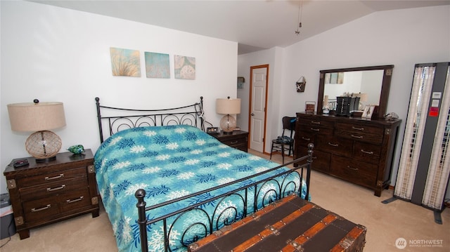 71 E N Bay Pl, Allyn, WA 98524 - bedroom with light colored carpet and vaulted ceiling