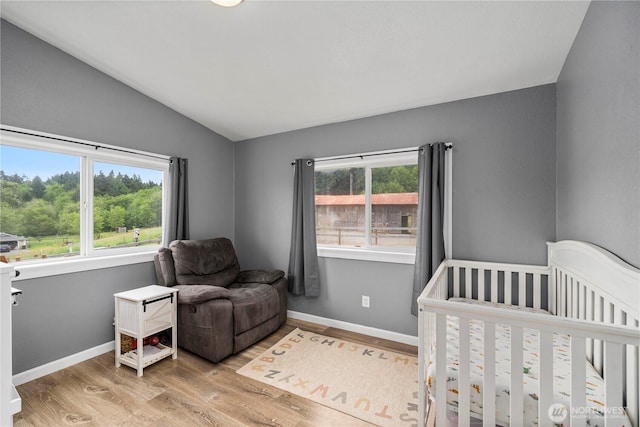 882 Independence Rd, Rochester, WA 98579 - bedroom with lofted ceiling, wood finished floors, and baseboards
