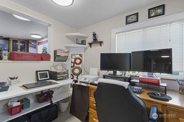 view of home office