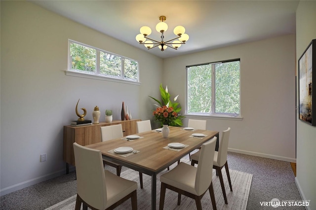 955 Michael Way, Camano Island, WA 98282 - dining area with a chandelier, healthy amount of natural light, and baseboards