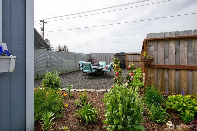 view of patio with a fenced backyard