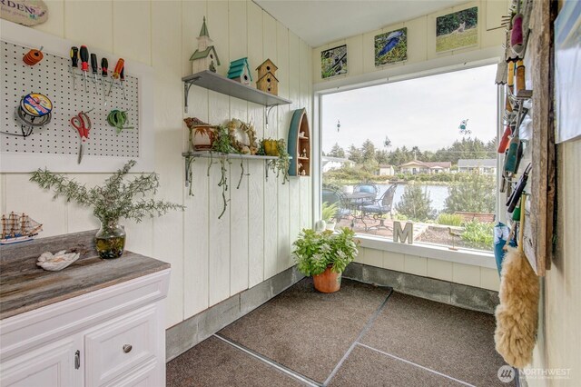 mudroom with healthy amount of natural light