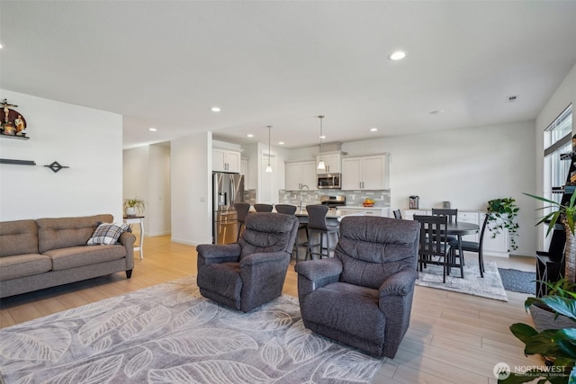 18009 NE 46th Ct, Vancouver, WA 98686 - living area with light wood finished floors and recessed lighting