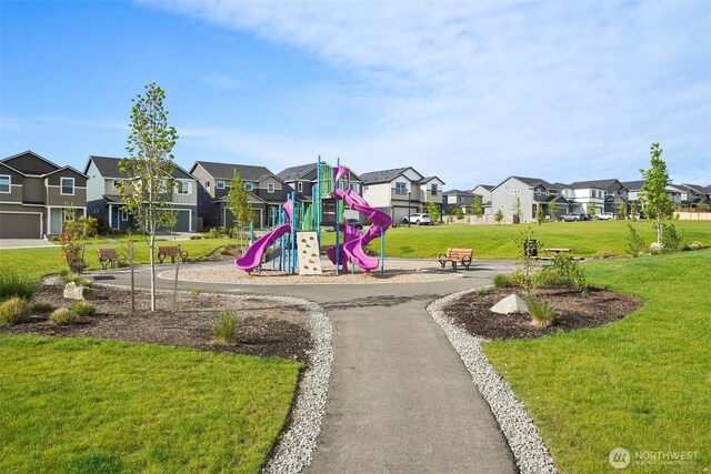 18009 NE 46th Ct, Vancouver, WA 98686 - communal playground featuring a residential view and a lawn