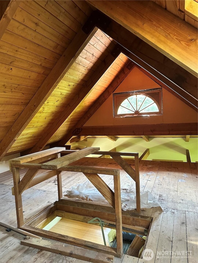 5790 NE Old Mill Rd NE, Bainbridge Island, WA 98110 - additional living space featuring wood-type flooring and wood ceiling