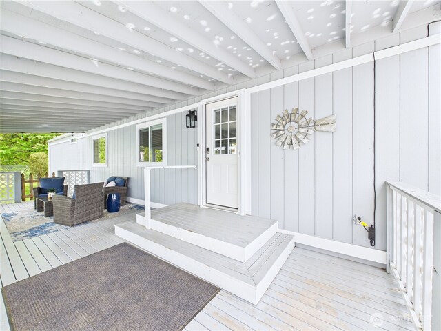 212 Old Owen Rd Unit 43, Sultan, WA 98294 - wooden deck with an outdoor living space