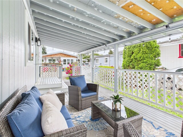 212 Old Owen Rd Unit 43, Sultan, WA 98294 - view of patio / terrace with outdoor lounge area