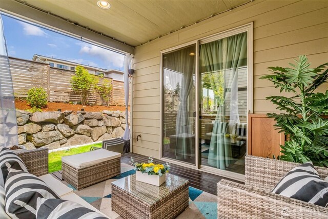 balcony with an outdoor living space