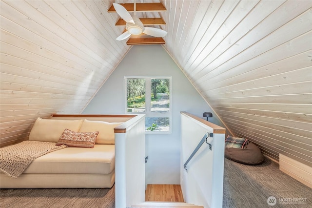 981 Nighthawk Ridge Ln, Leavenworth, WA 98826 - bedroom with wooden ceiling and lofted ceiling