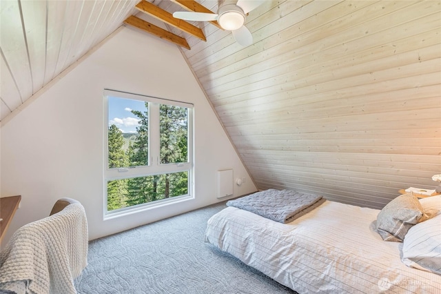 981 Nighthawk Ridge Ln, Leavenworth, WA 98826 - bedroom featuring multiple windows, carpet, wood ceiling, and a ceiling fan