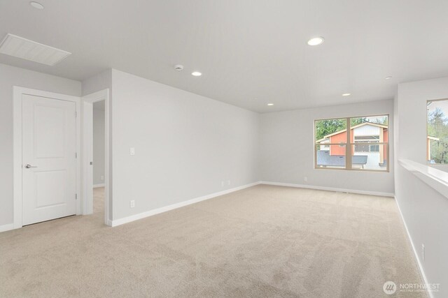 13302 SE 238th Pl Unit 7, Kent, WA 98042 - carpeted empty room featuring baseboards, recessed lighting, and a smoke detector