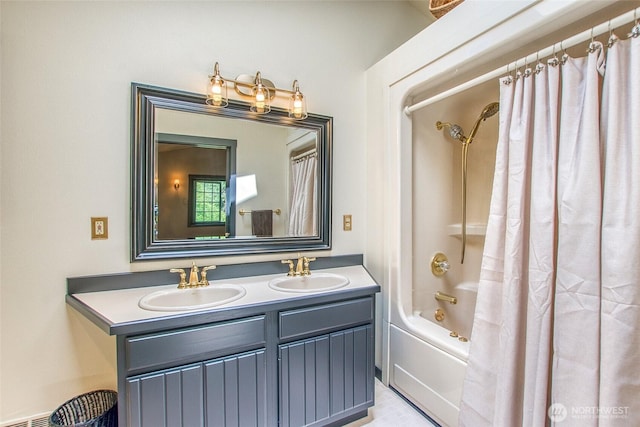 1472 White Beach Rd, Orcas Island, WA 98280 - full bath featuring shower / bath combo and double vanity
