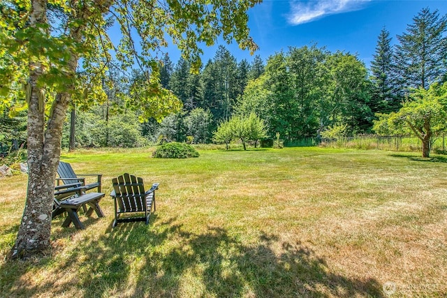 1472 White Beach Rd, Orcas Island, WA 98280 - view of grassy yard with a wooded view