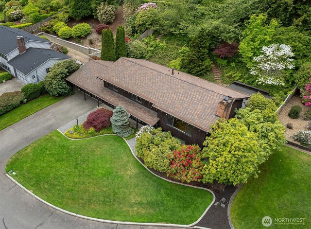 view from above of property