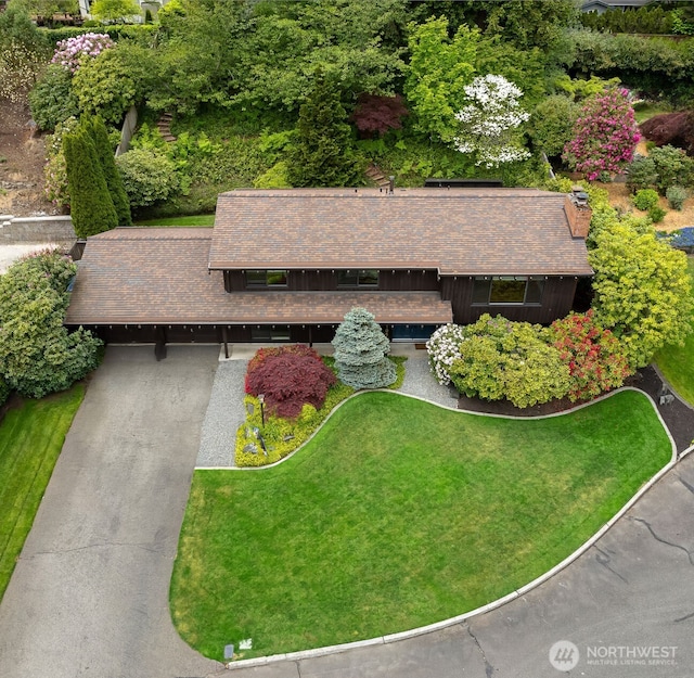 view from above of property