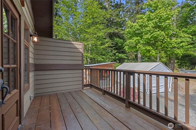view of wooden deck