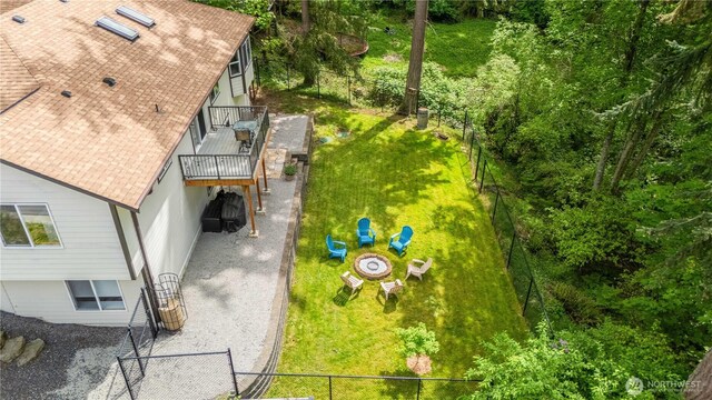 view from above of property