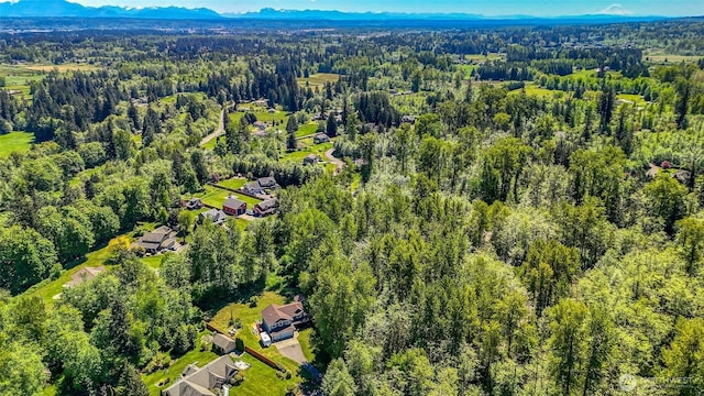 20121 3rd Ave NW, Arlington, WA 98223 - drone / aerial view of a heavily wooded area and a mountain backdrop