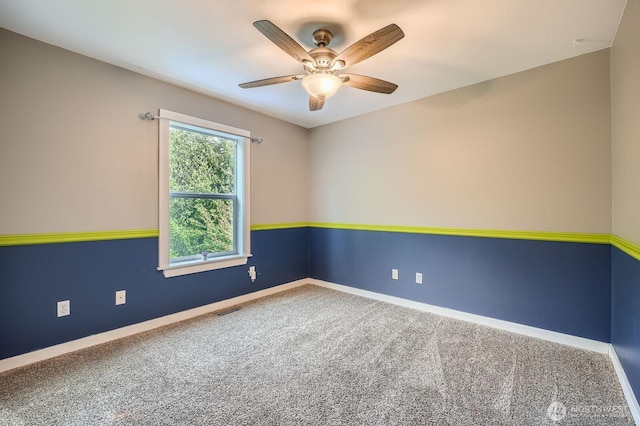 19702 99th Ct E, Bonney Lake, WA 98391 - carpeted spare room featuring a ceiling fan and baseboards