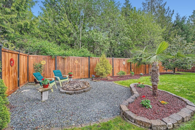 19702 99th Ct E, Bonney Lake, WA 98391 - view of yard with an outdoor fire pit